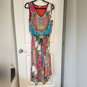 London Times Colorful Patterned Maxi Dress